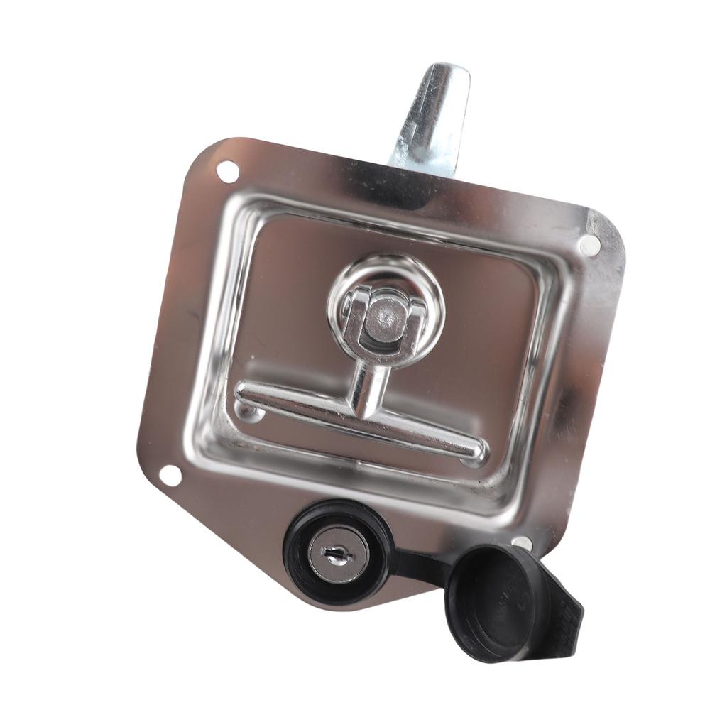 Uchwyt w kształcie litery T z kluczykiem, składany uchwyt, blokada skrzynki narzędziowej ze stali nierdzewnej do użytku domowego i komercyjnego