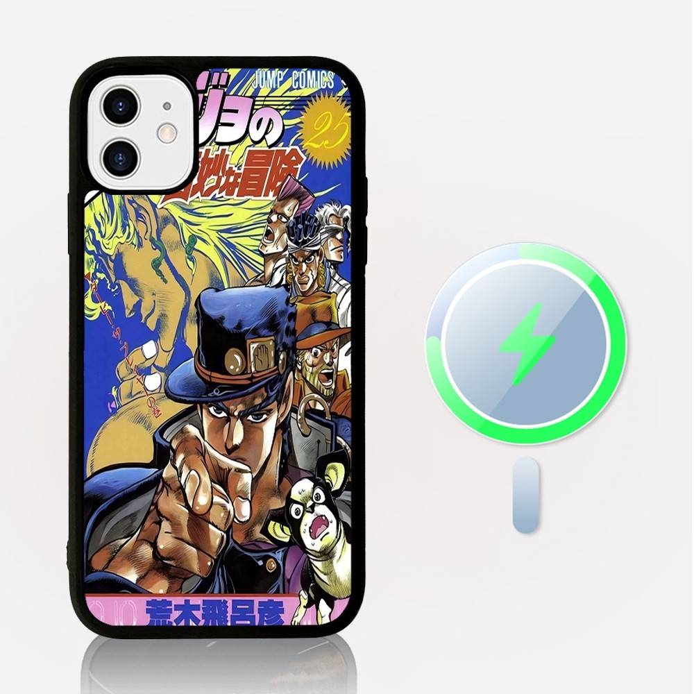 JoJos Bizarre Adventure Phone Case Magnetic Case For IPhone 16 14 13 12 11 15 Pro Max Plus For Magsafe Wireless Charge Cover