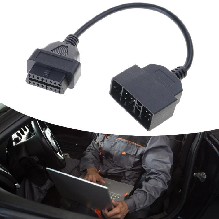 Professional 22 Pin To 16 Pin OBDII Adapter Against  Interference OBD Cable Automotive Diagnostic Accessory for Vehicles