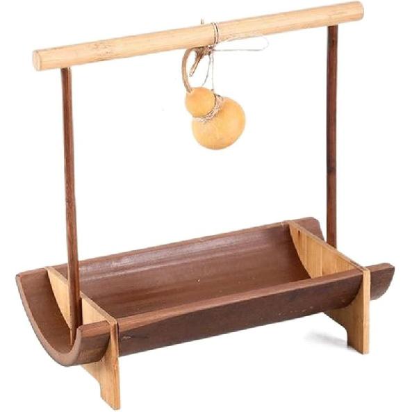 FARZI Portable Bamboo Cabas Gift Box Bamboo Portable Snack Basket Desktop Tea Box Dried Fruit Tray Storage Fruit Snack Basket
