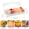 Seasoning Storage Box Removable 4/5 Clear Crystal Acrylic Kitchen Chilled Container Salt Sugar Server with Spoon Lid