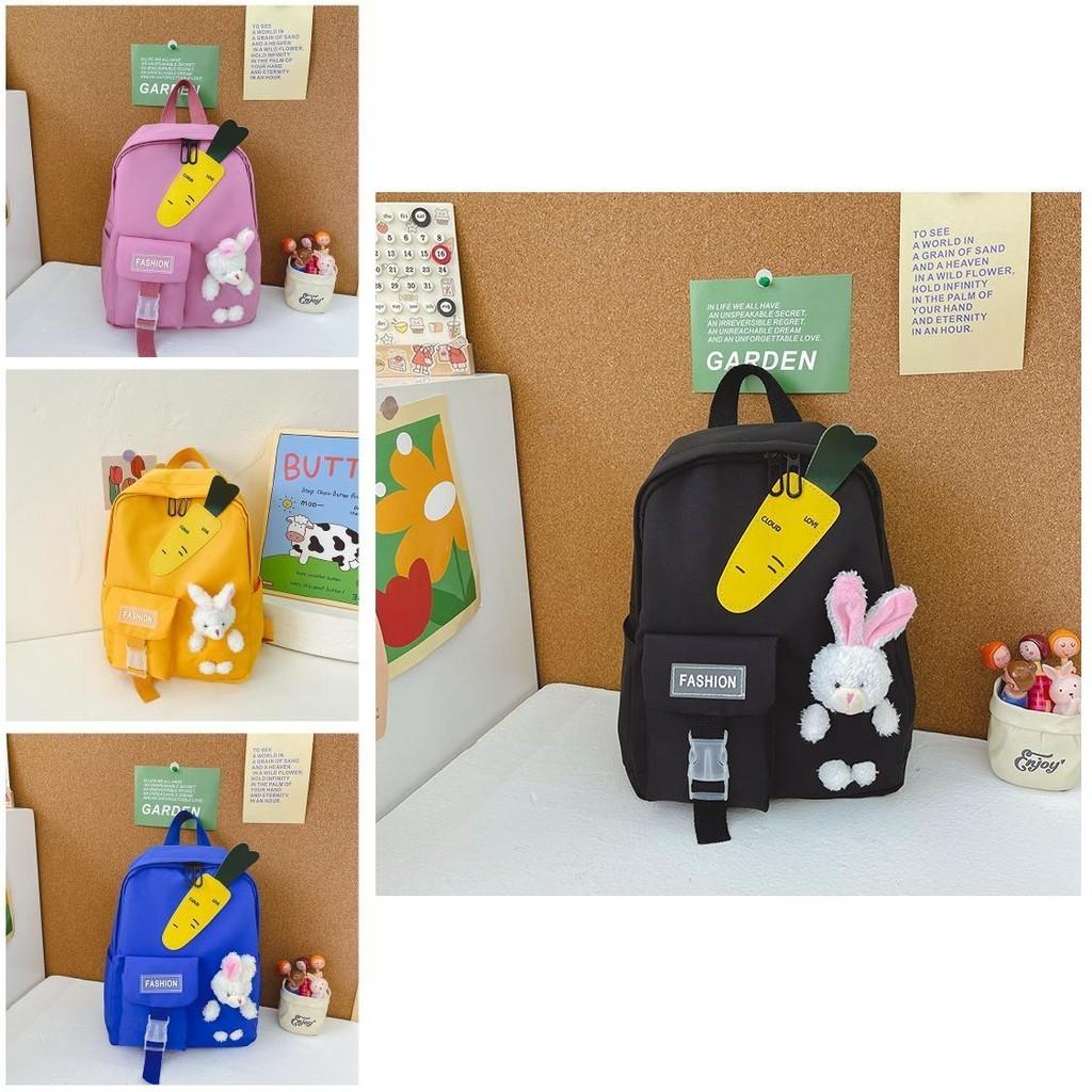 Adorable Cartoon Bunny Kids Backpack For Boys And Girls In Nylon Material