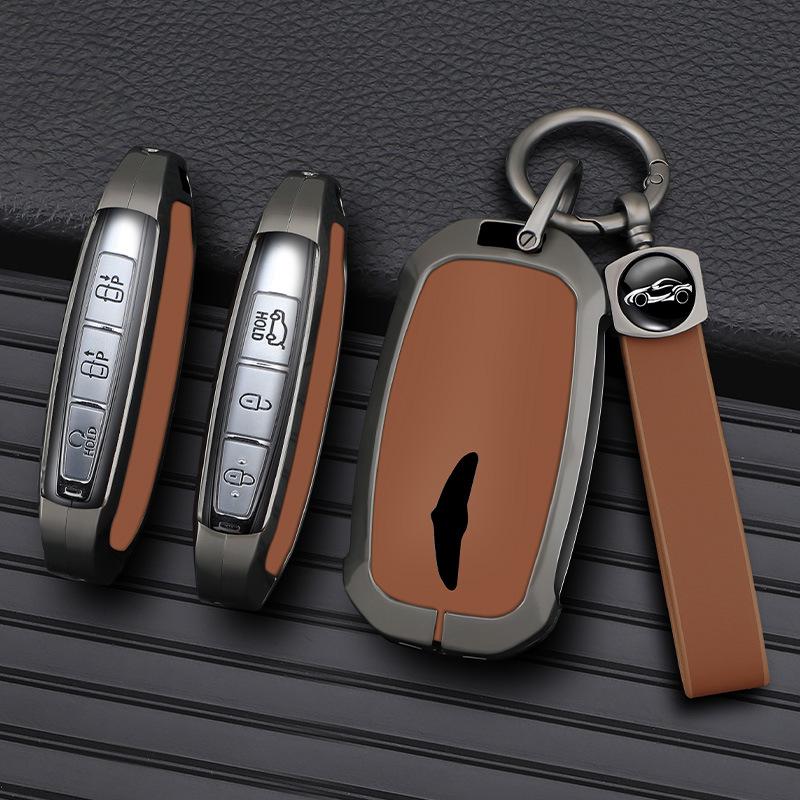 Genesis C Model Men's Leather Key Case - Minimalist High-End Pendant Keychain