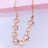 Rose-Plated Pure 585 Purple Gold Bracelet For Women, Japan And Korea Hollowed-Out Shiny Gold Flower Jewelry