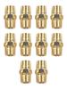 10Pcs Quick Adapter Air Line Hose Compressor Connector 1/4in Hex Nipple For BSP Male To Male Brass Pipe Adapter