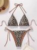 2026 High-Waisted Korean Style Women's Split Swimsuit Bikini Set for Vacation Swimming.