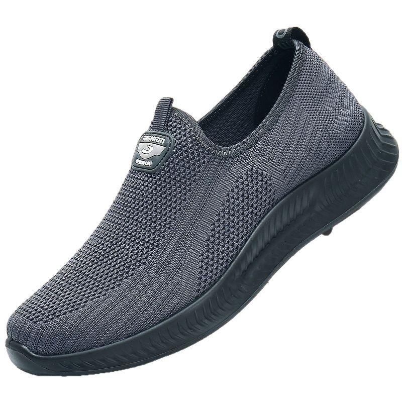 Wear-resistant and lightweight chef shoes men's non-slip restaurant work shoes breathable and comfortable fly-woven shoes mesh surface not tired fathe