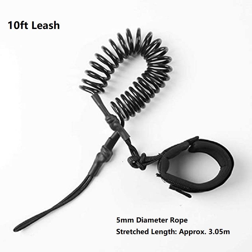 

Surf Sup 10 Feet Ankle Leash Surfing Elastic Coiled Stand UP Paddle Board Leg Rope Surfboard Ankle Leash