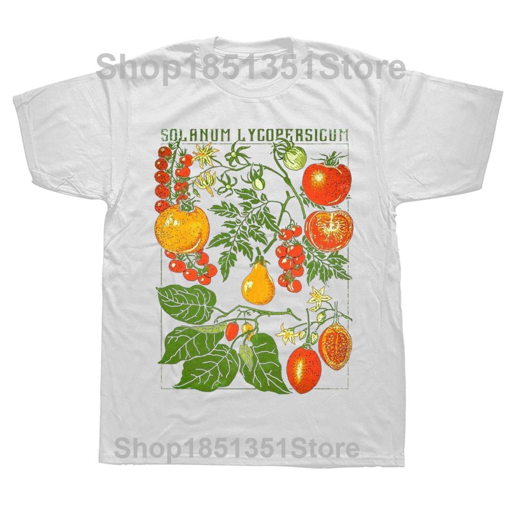 

Tomato Printed Cotton Short Sleeve ONeck TShirt Botanical Garden Plant Print Art Botany Bloom Fruit Flower Grow T Shirt New S