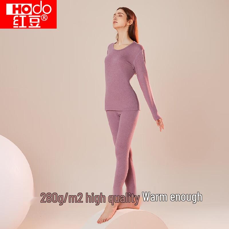 Red Bean Unisex Brushed Silk & Wool Blend Thermal Underwear Set