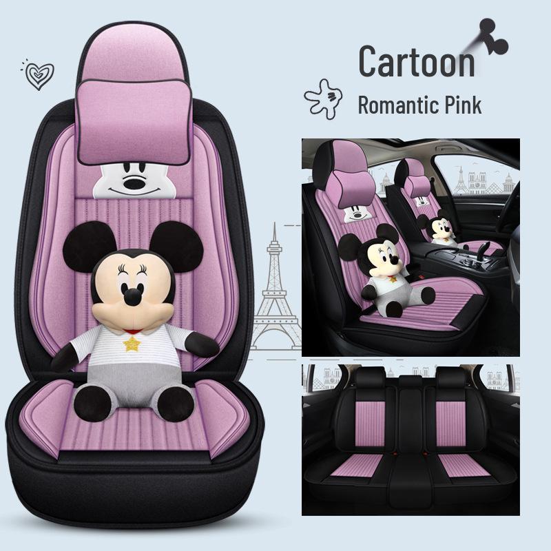 Infiniti QX60/QX30/QX70 Linen Cartoon Car Seat Covers – All-Season, Full Surround Design