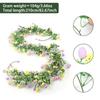 210cm Artificial Easter Egg Wreath Artificial Material Colorful Spring Vine Decoration Vine Texture Egg Shape Festive Decor