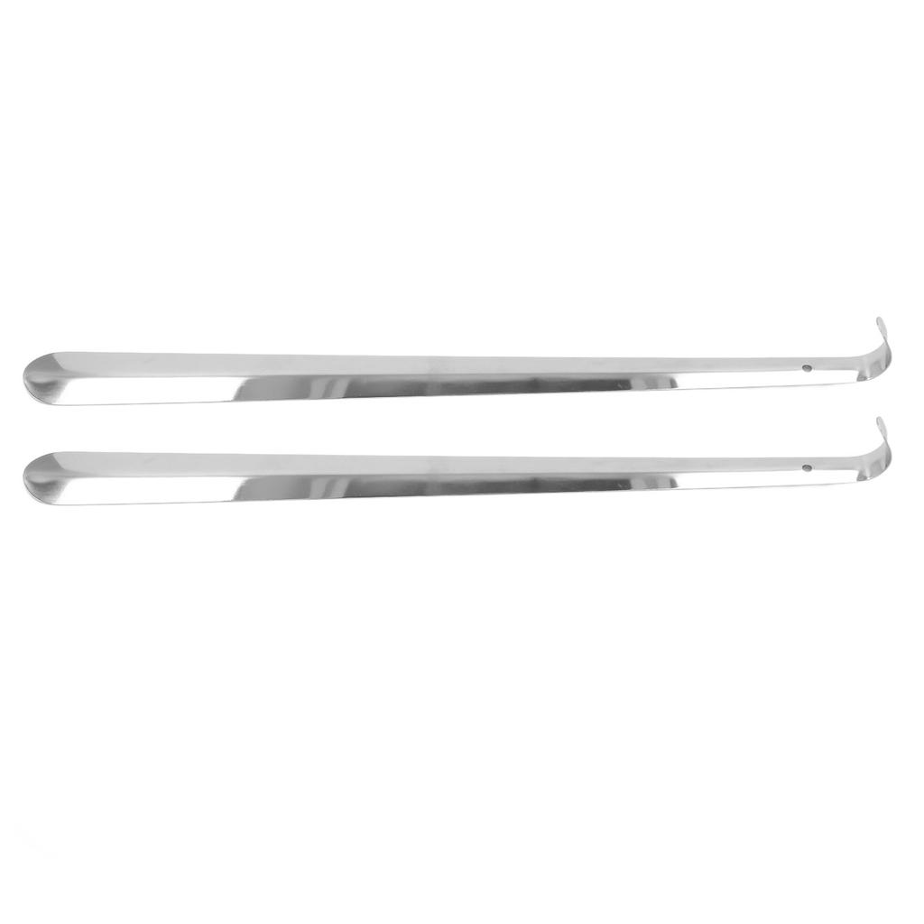 2 szt. 52 cm łyżka do butów ze stali nierdzewnej długa metalowa łyżka do butów pomocnik do butów łyżka użytkownik z haczykiem