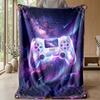 Galaxy Game Pad Theme Blanket Lightweight Warm Flannel Blanket Decorative Throw Blanket for Home Decoration
