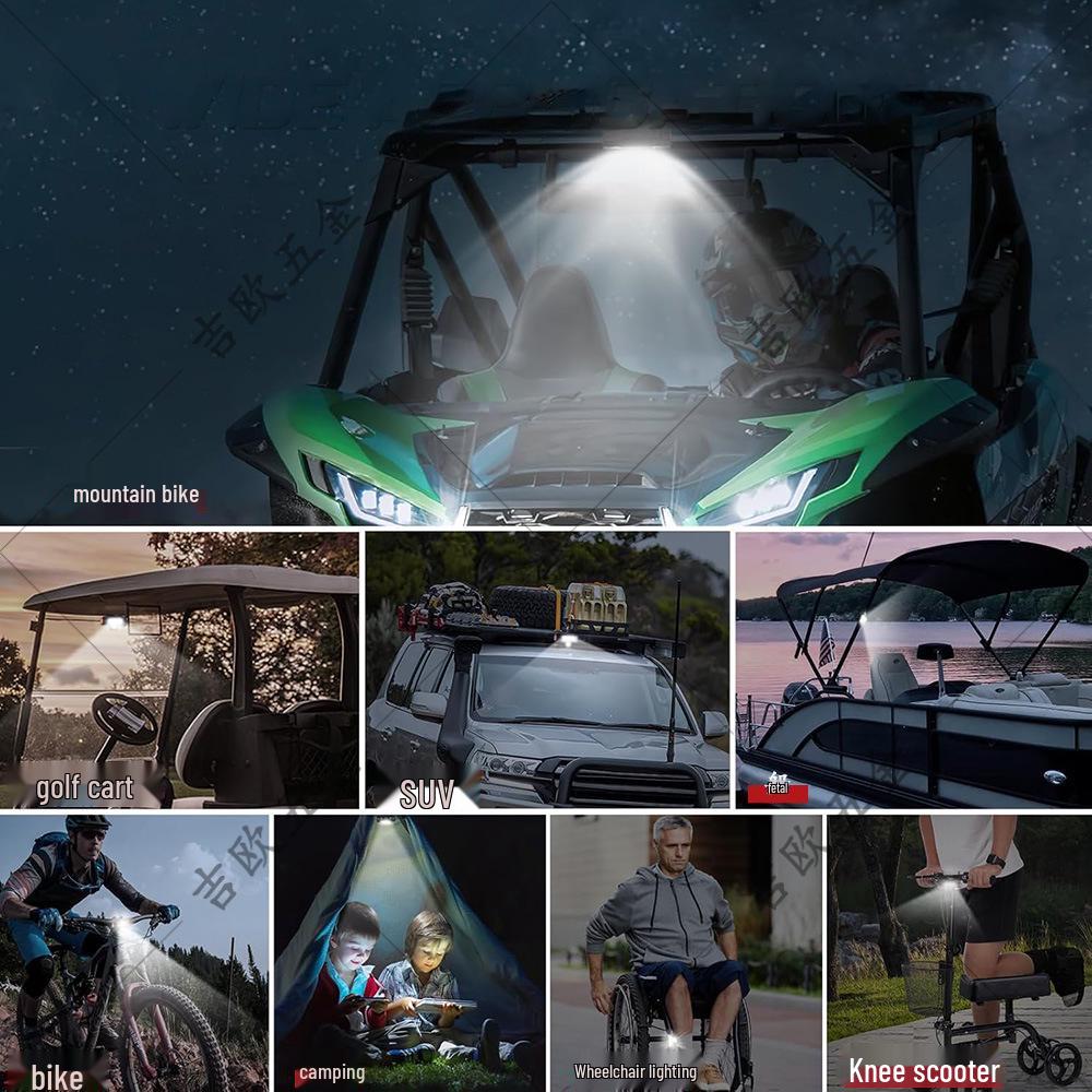 Cross-Country Vehicle Roof Light Strap with Strong Light for Bikes and Cars