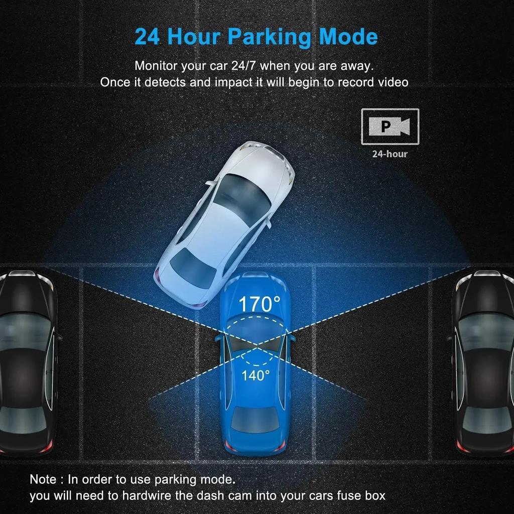4K Dash Cam GPS WiFi UHD 3840*2160P Car DVR For Car Surveillance Cameras Night Vision Video Recorders Dashcam 24H Parking Monitor