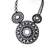NOA [H9005] - Collier Créateur 'Carmen' noir blanc