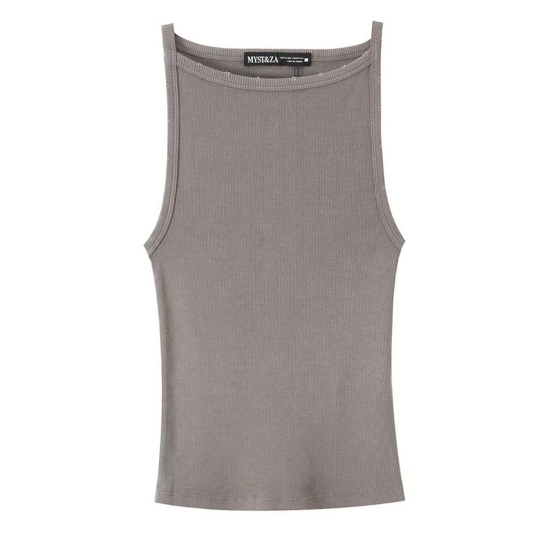 2026 Womens Ribbed Slim Fit Camisole Sexy Sleeveless Top Layering Or Outfits