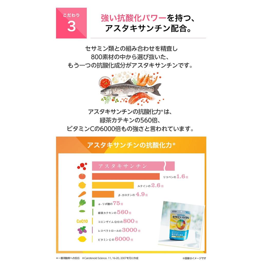 SUNTORY Sesamin Vital Funktionelles Nahrungsergänzungsmittel - Sesamin & Vitamine