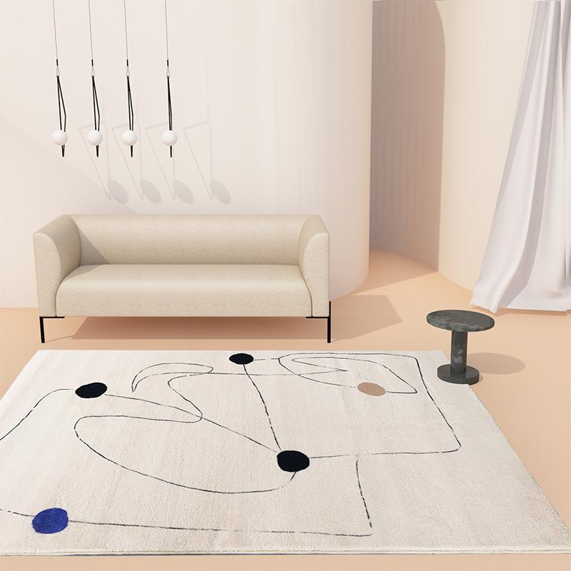 Thick Washable Lounge Rug Modern Simple Living Room Decoration Stripe Carpet Large Area Rugs for Bedroom Home Plush Floor Mat