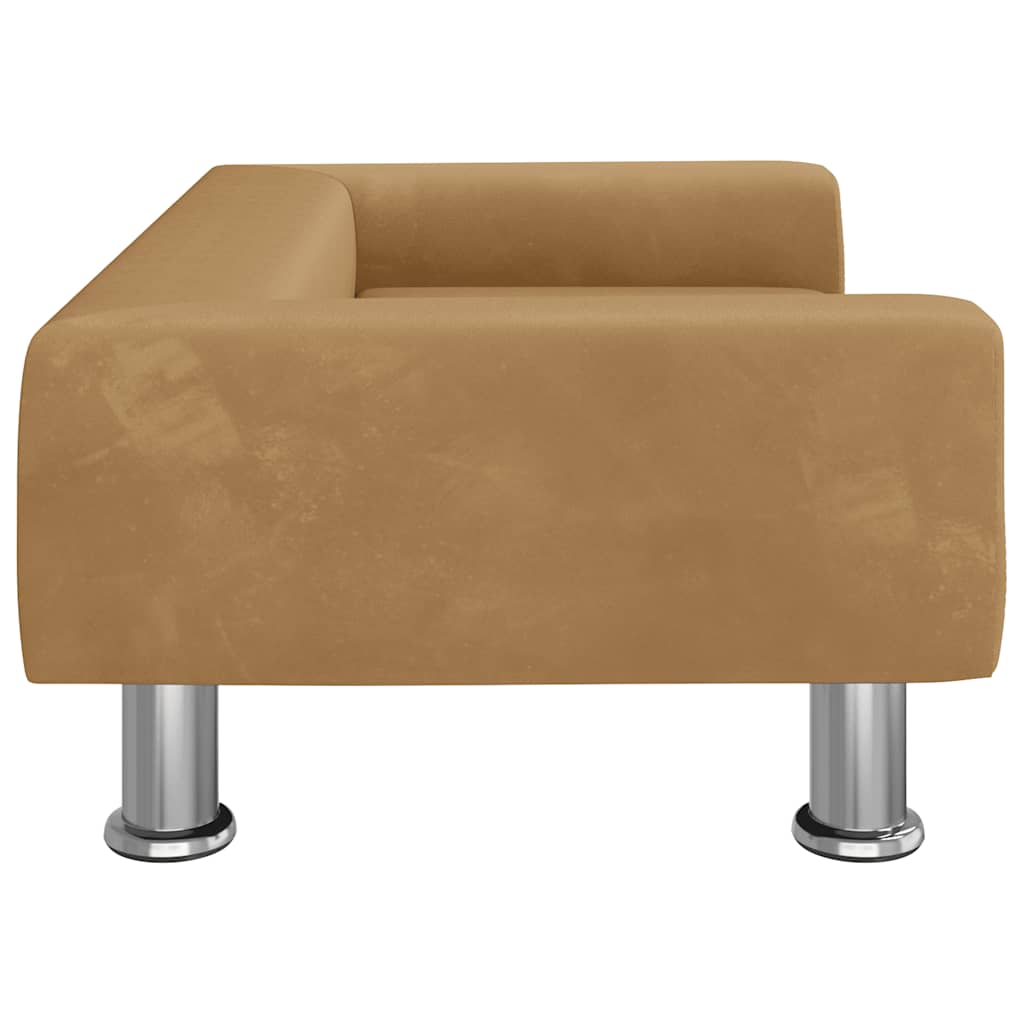 Children S Sofa Brown 70x45x26.5 Cm Velvet