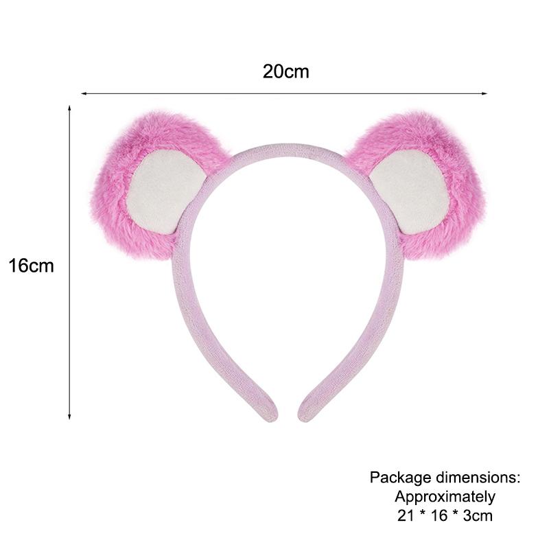 Sött Pannband med Björnöron Halloween Hårband Djurkostym Barn Vuxen Festtillbehör För Halloween Cosplay