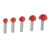 5 Pcs Round Nose Router Bit 8mm Shank Carbide High Hardness Core Box Router Bit for Woodworking