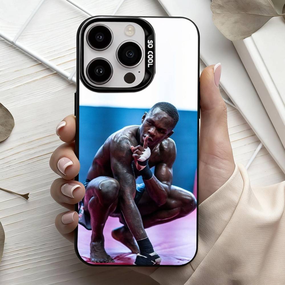I-Israel A-Adesanya-A Phone Case For iPhone17,16,15,14,13,12,11 Plus,Pro Max Black Candy Silver Plated Cover