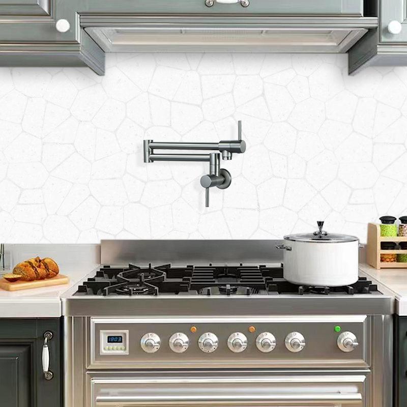 Köksblandare Awolf 10 färger Väggmonterad svart grytfyllare Massiv mässing Enkelhål Guld Vikbar kran FW008