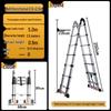 Aluminum Alloy Telescopic Folding Extension Ladder, Multifunctional A-Frame Design, Portable & Thickened for Engineering Use, Free Shipping