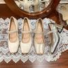 Leather French Summer 2025 Women's Shoes New Shallow Evening Wind Mary Jane Single Shoes One-word Skirt Thick Heel Single Shoes Women
