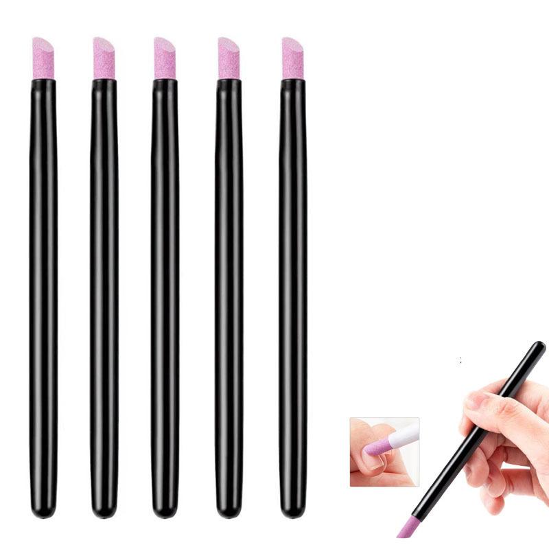 5PC Nails Art Pen Nail Cuticle Scissors Dead Skin Remover Gel Polish Manicure Stick Files Accessories Tools