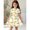 Summer Hot Sale Strawberry Print Kids Princess Dress Comfortable Casual Fruit Kids' Beach & Vacation Outfit Dress for Girls