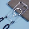 For iPhone 15 Clear Case Compatible with MagSafe Shockproof PC+TPU Phone Cover with Long Lanyard
