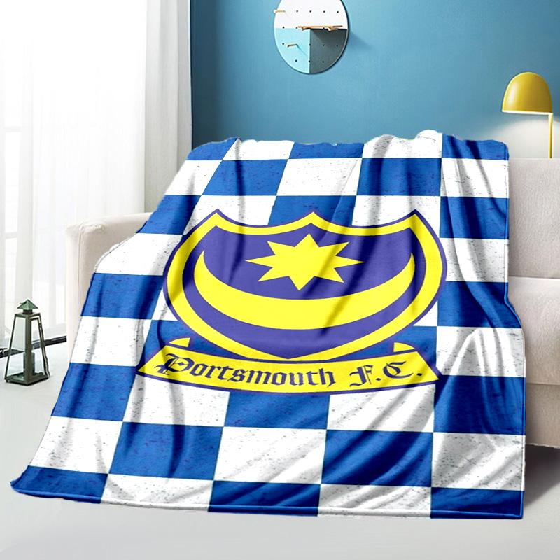 Ports Fc Crest Printed Throws Blanket Soft Flannel Blankets for Couch Bed Gifts for Men Women Picnic Blanket Christmas Gifts