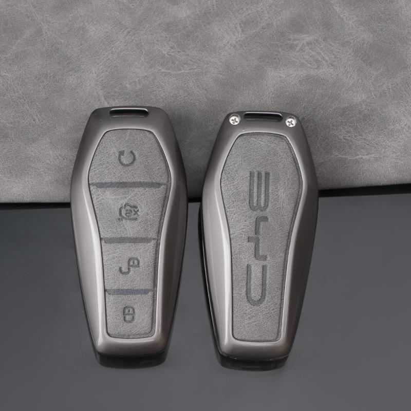 New Alloy Car Remote Key Case Cover For BYD Qin Plusdmi Atto 3 Han EV Dolphin Protection Cover Shell Auto Interior Accessories