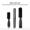 Black Small Beard Styling Brush Professional Shave Beard Brush Barber Vintage Oil Head Shape Carving Cleaning Brush Tools