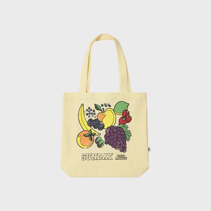 FRUIT WASHED TOTE BAG LEMON