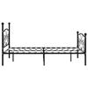 VidaXL Bed Frame and Slat Base Black Metal 120 X 200 Cm