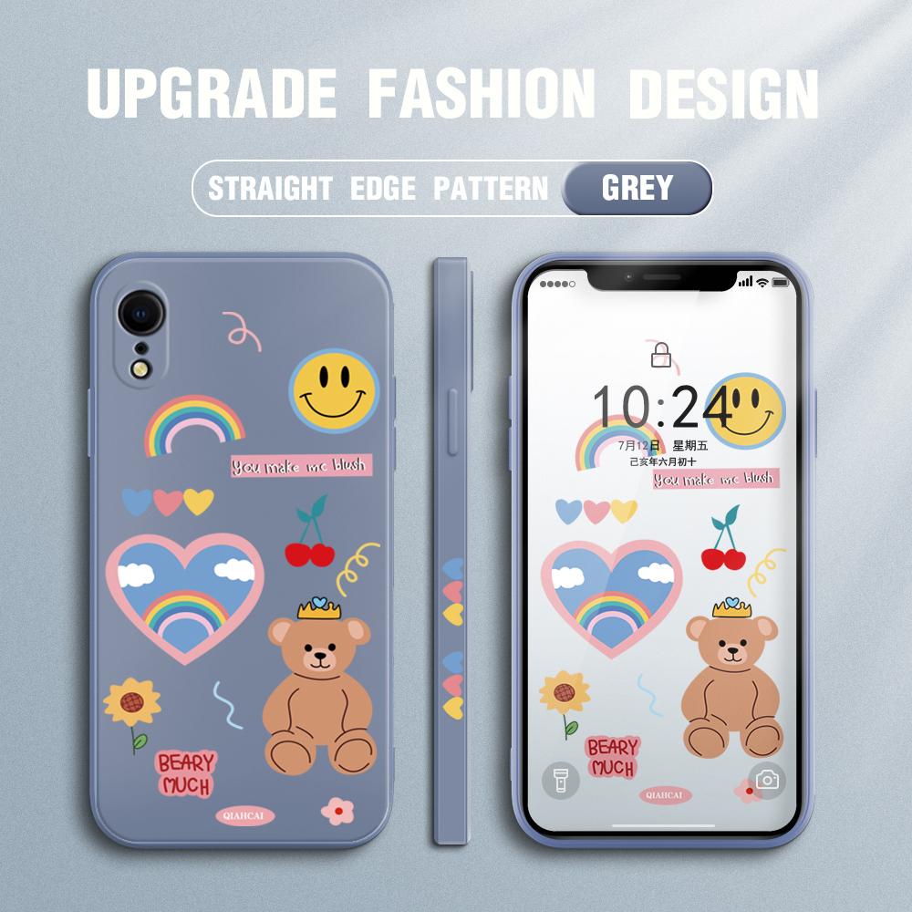 Husă de telefon colorată cu urs de desene animate pentru Redmi Xiaomi POCO Note 10 Pro 9 9A 9T 10C 8 7 11 Lite 5G X3 M3 Square Edge Full Camera Protect Moale TPU Husă