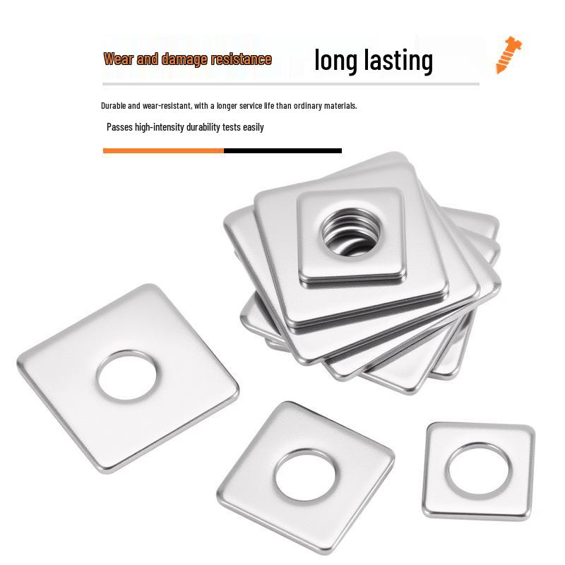 304 Stainless Steel Thickened Square Flat Washer