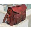 Men's Genuine Vintage Brown Leather Messenger Bag Shoulder Laptop Bag Briefcase