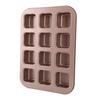 12 Grids Divided Brownie Pan Carbon Steel Easy To Clean Rectangular Baking Mold Pan for Toast Bread Cake