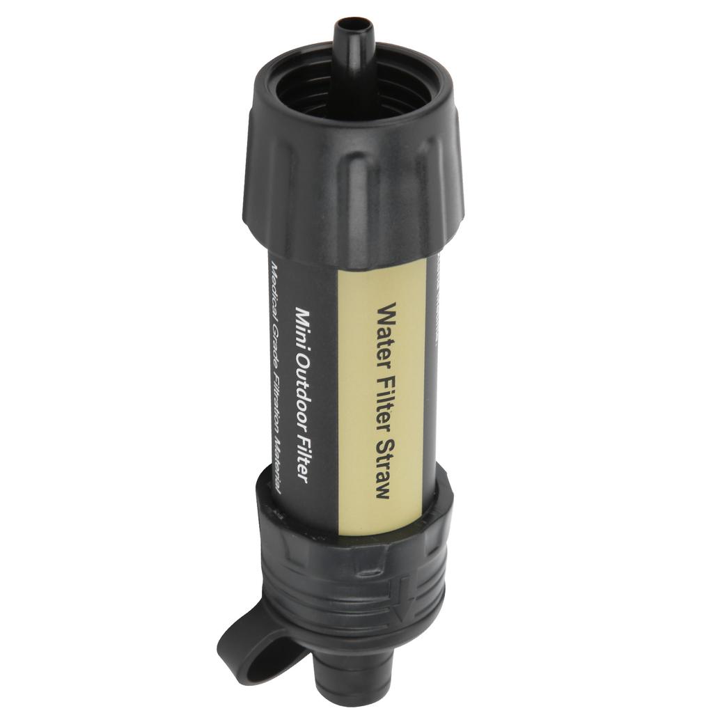 Outdoor Water Filter Straw with Bag Kit Mini Water Purifier for Camping Hiking EmergencyAll Black