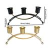 Metal Iron Candleholder Three Head Vintage Candelabra Candle Containers  Wedding Centerpiece