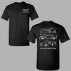 Corvette C7 Line Art T-shirt, 2 Sides Tee Featuring Technical White Outline Sket