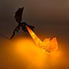 3D Printed Fire‑Breathing Dragon LED Light, Flying Dragon Desktop Decor Lamp, Ornament for Bedroom Study Room, Halloween Holiday Gift for Kids