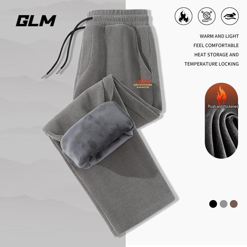 

GLM Men s Loose Straight Leg Fleece Lined Casual Pants 3XL