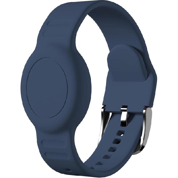 for AirTag Bracelet for Kids, Waterproof Cute Print for Air tag Holder for Kids with Soft Silicone Full Coverage Anti-Lost Hidden for Airtag