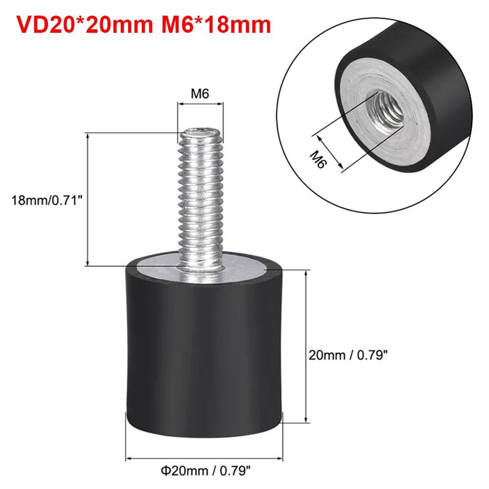 1Pcs Male Thread Rubber Shock Absorber Anti-vibration Damper Mount New Crash Pad  Tool Parts